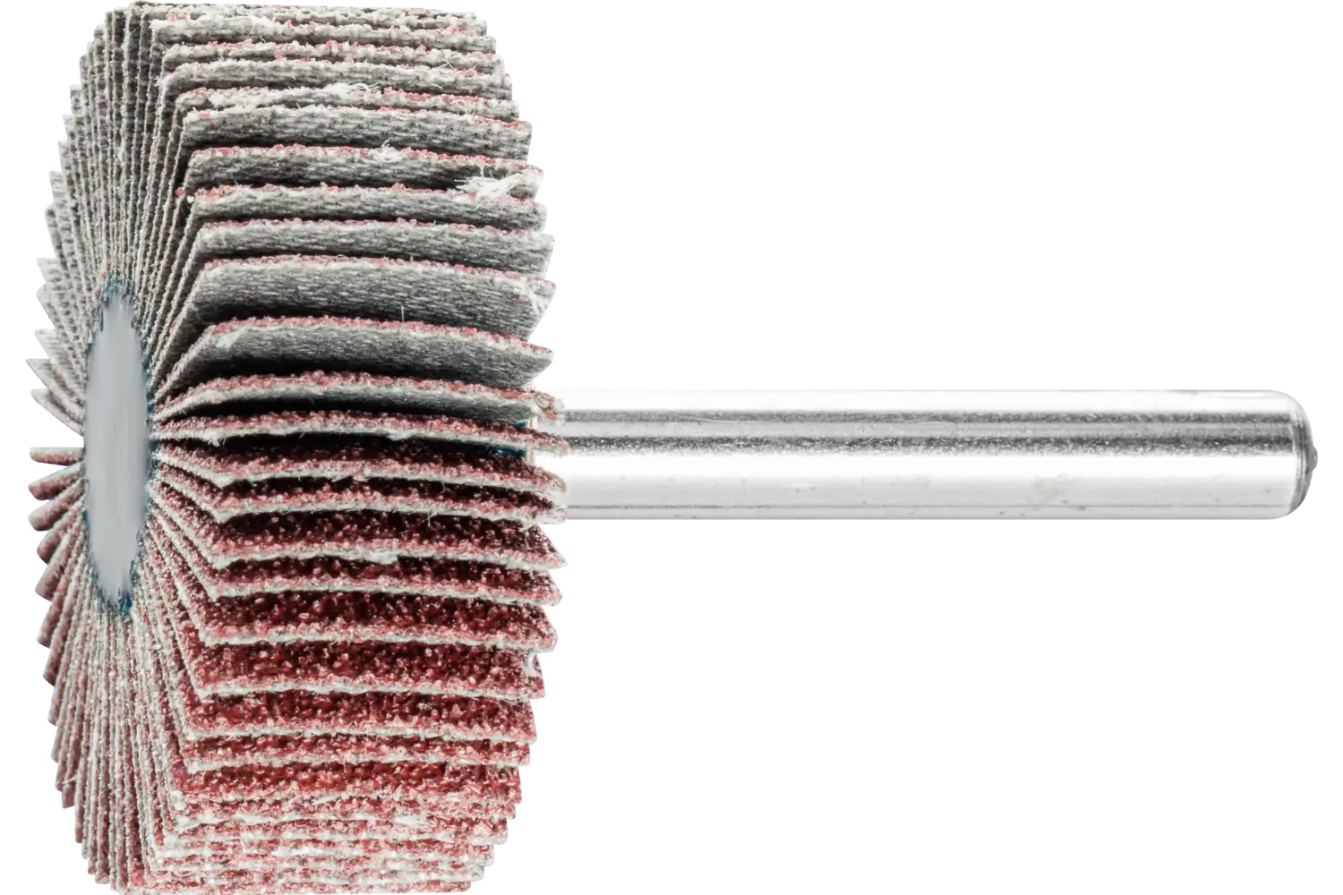 Picture of Pferd Mounted Flap Wheel, 1-1/2" X 1/2, 40 Grit, 1/4" Shank, Aluminum Oxide